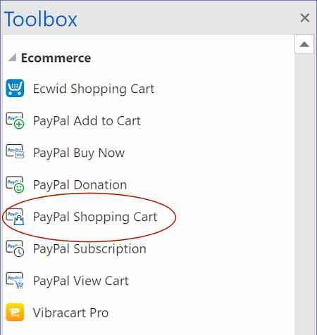 PayPal Shopping Cart