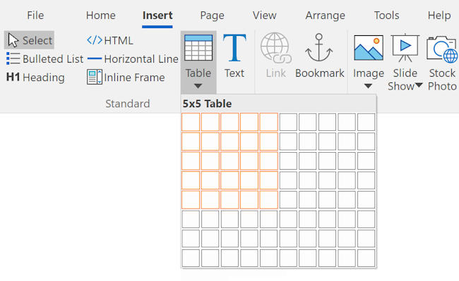 how to merge table header in html