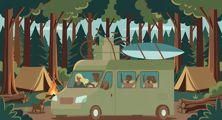 Online booking illustration